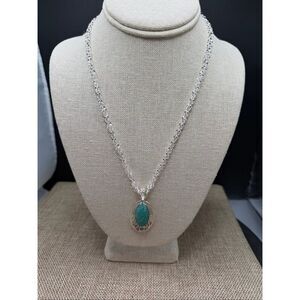 Jay King Sterling Silver Amazonite Pendant Necklace New in Box